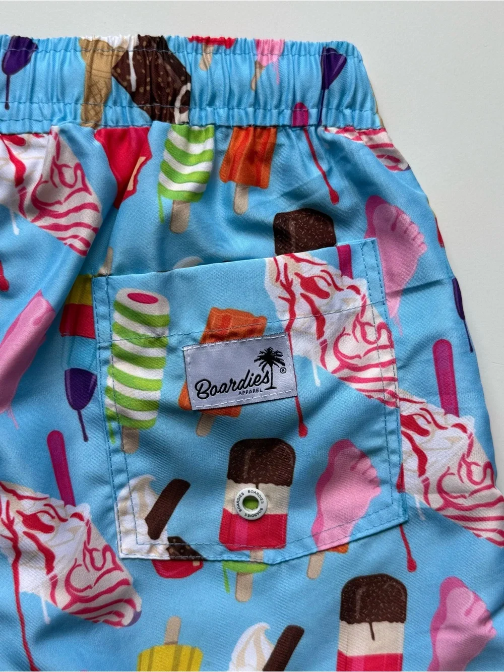 Boardies Boys Ice Cream Print Swim Trunks - Size 5-6